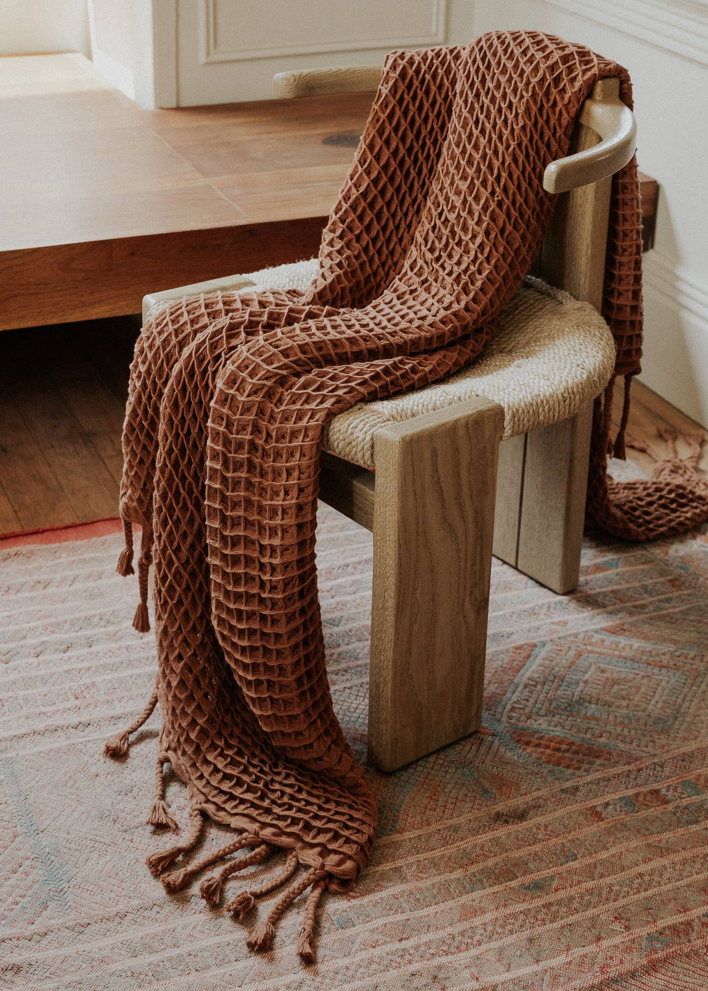 Brick Waffle Weave Throw Blanket 50 x 70 in