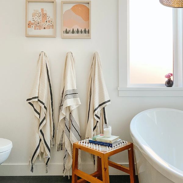 Zebrine Turkish Cotton Bath Towels