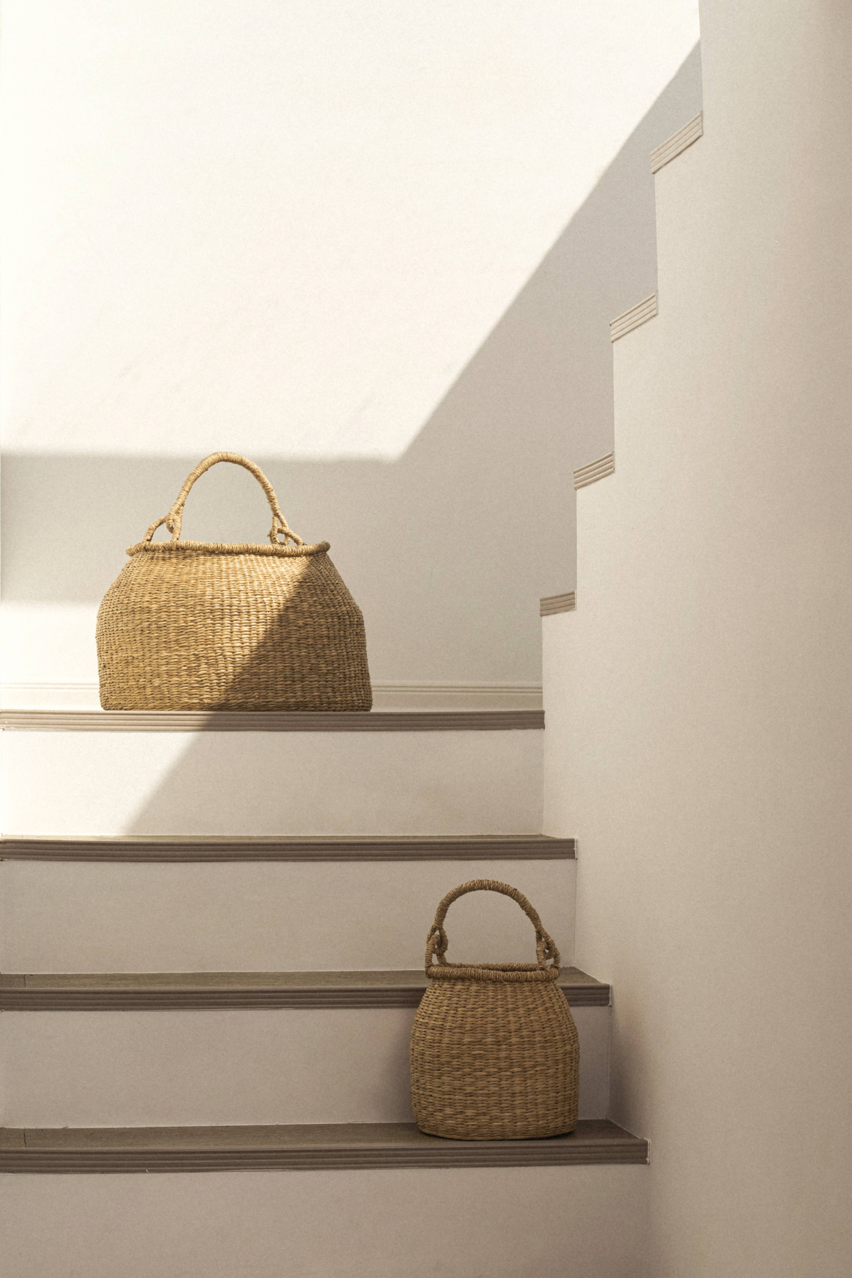 Satna Floor Seagrass Bucket Basket