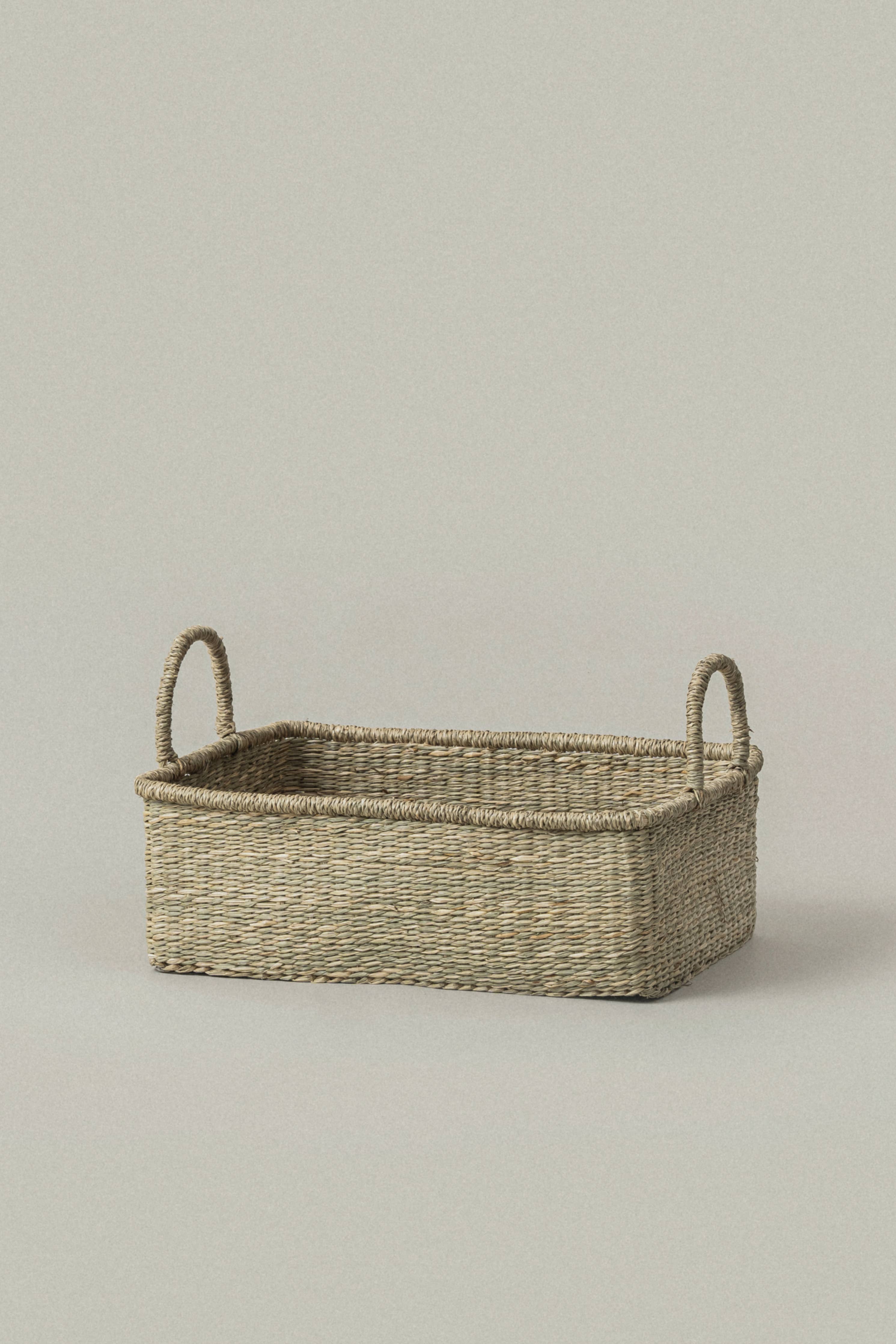 Large Lima Rectangular Seagrass Basket with Handles
