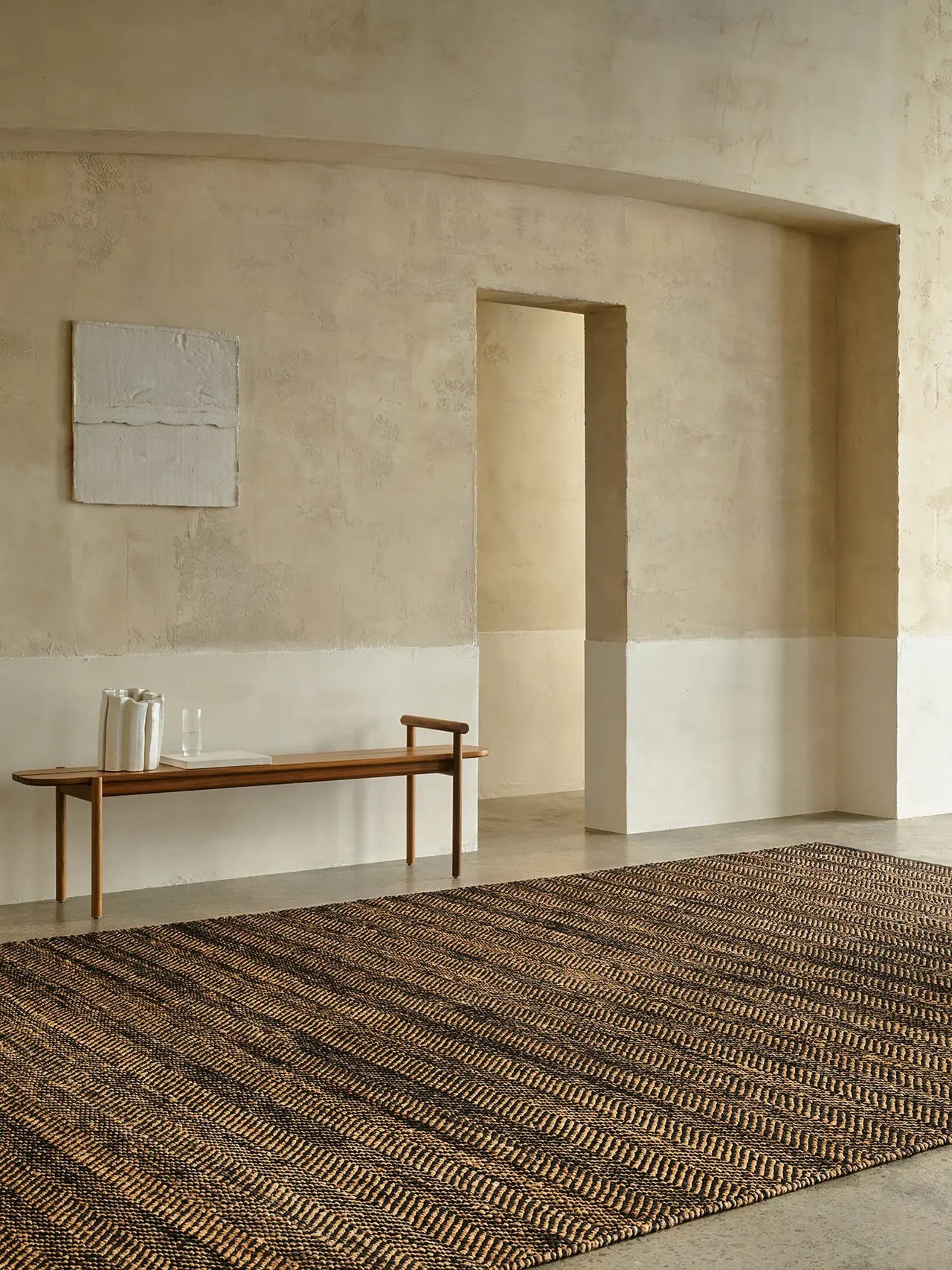 Serengeti Rug in Charcoal & Natural