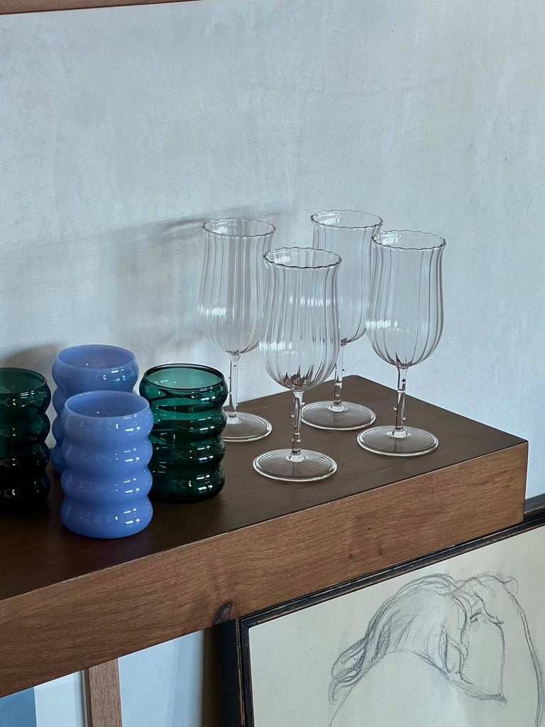 Tulip Wine Glass, Clear (Set of 4)
