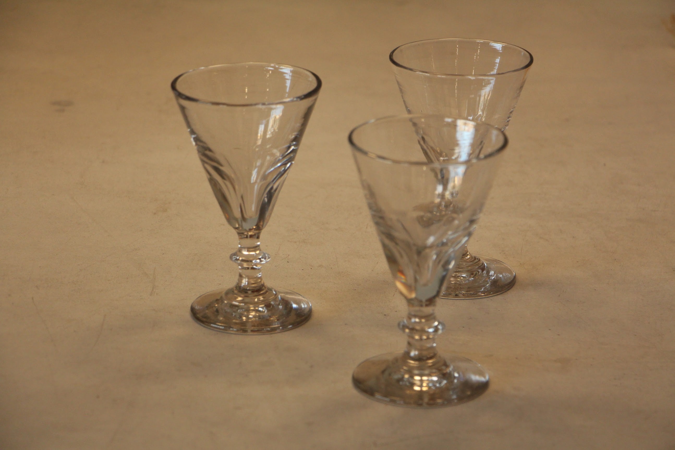 Antique French Bistro Glasses