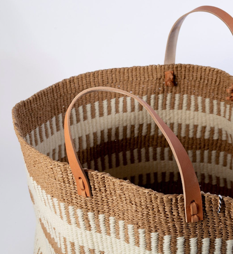 Market Basket in White Weave