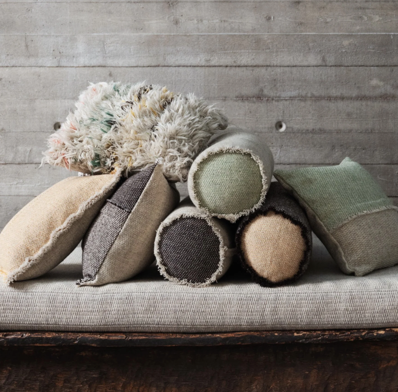 Basket Weave Pillow in Brown/Beige